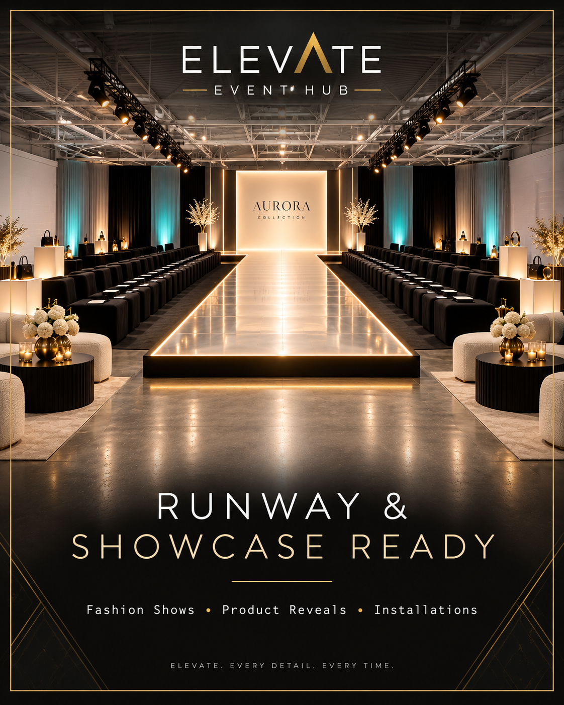 Elevate runway and showcase campaign artwork